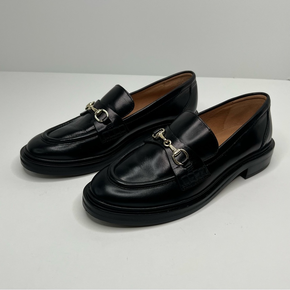 Madewell The Vernon Bit Hardware Loafer in Leather in True Black Size 6 - Picture 4 of 15